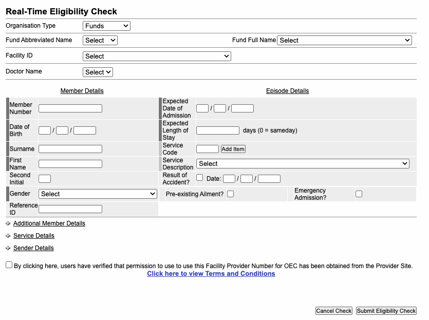 Data Entry screen